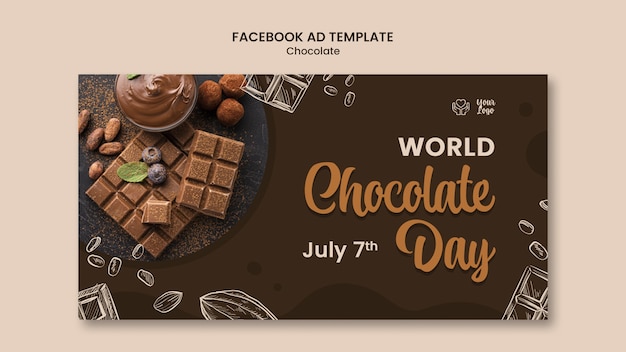 Free PSD world chocolate day facebook template