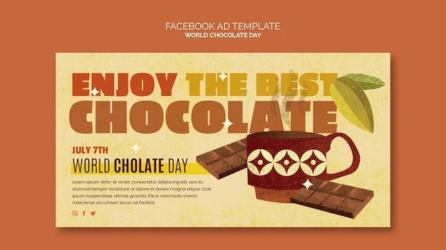 World chocolate day facebook template