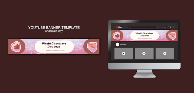 World chocolate day template design