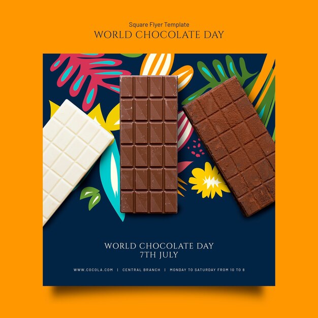 World chocolate day template