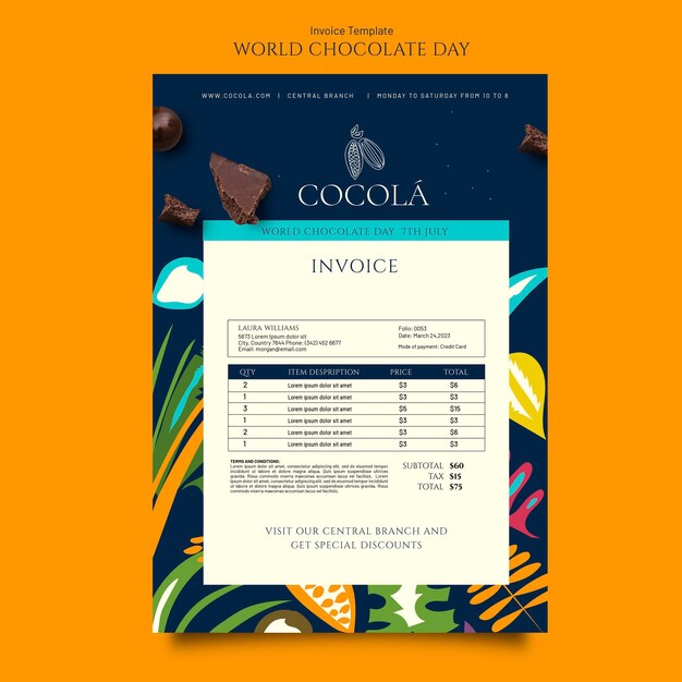 World chocolate day template