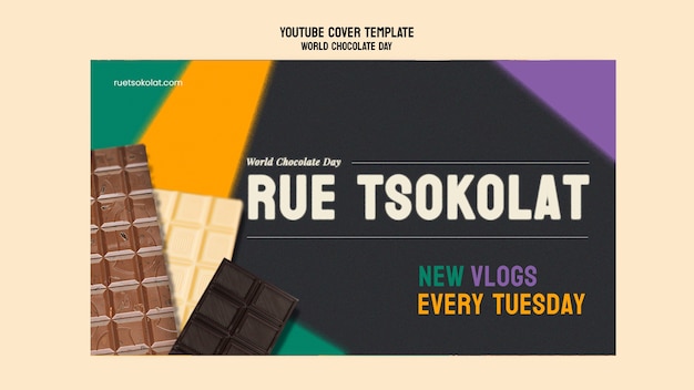 Free PSD world chocolate day youtube cover