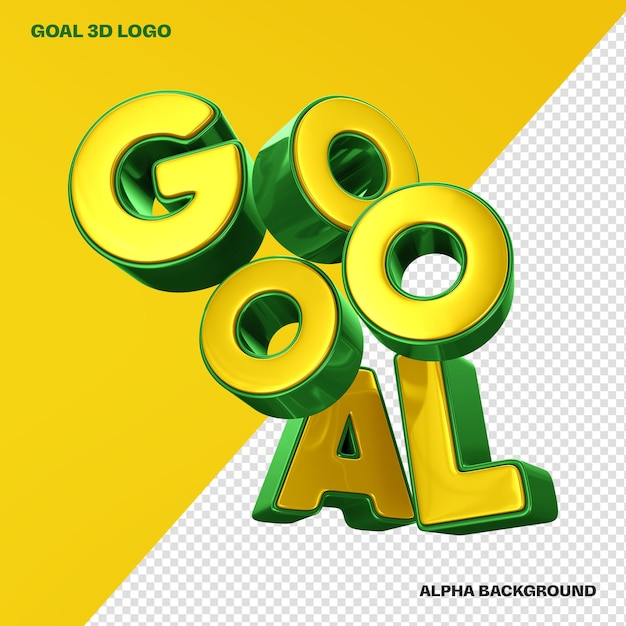 Free PSD world cup goal 3d logo for compositing