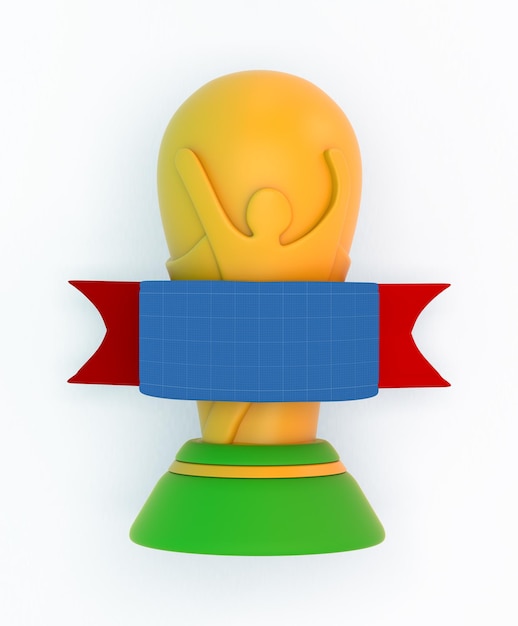 Free PSD world cup text frame top view