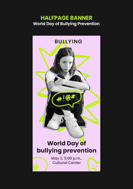 Free PSD world day of bullying prevention banner