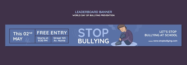 Free PSD world day of bullying prevention banner