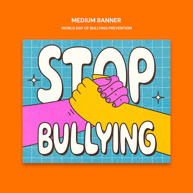 Free PSD world day of bullying prevention template design