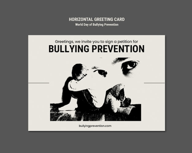 Free PSD world day of bullying prevention  template design