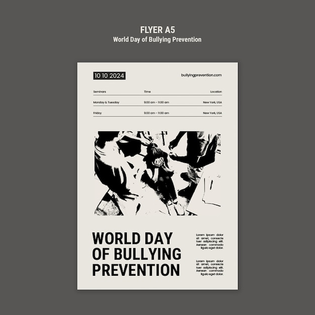 World day of bullying prevention  template design