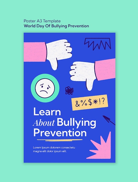 Free PSD world day of bullying prevention template