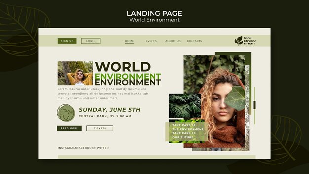 World environment day landing page