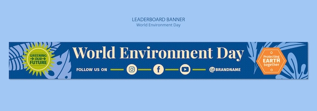 Free PSD world environment day template design