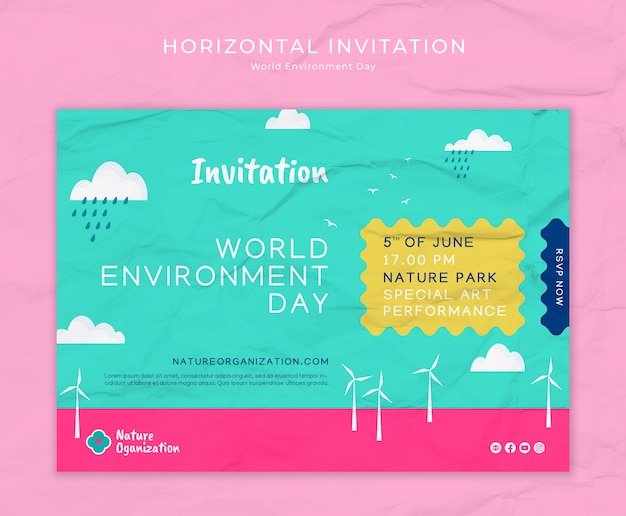 Free PSD world environment day template design