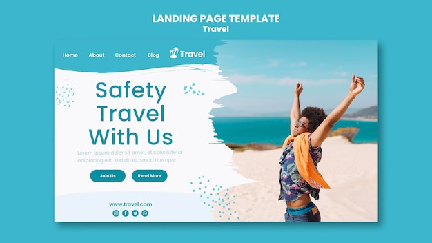 Free PSD world exploration web template