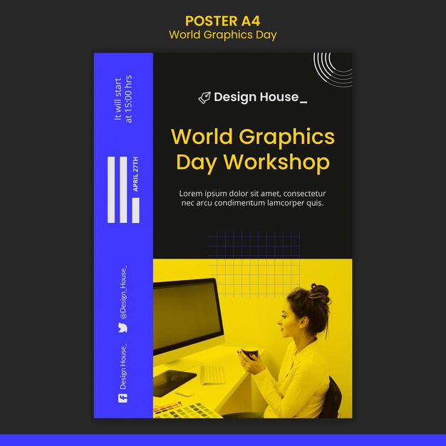 World graphics day print template