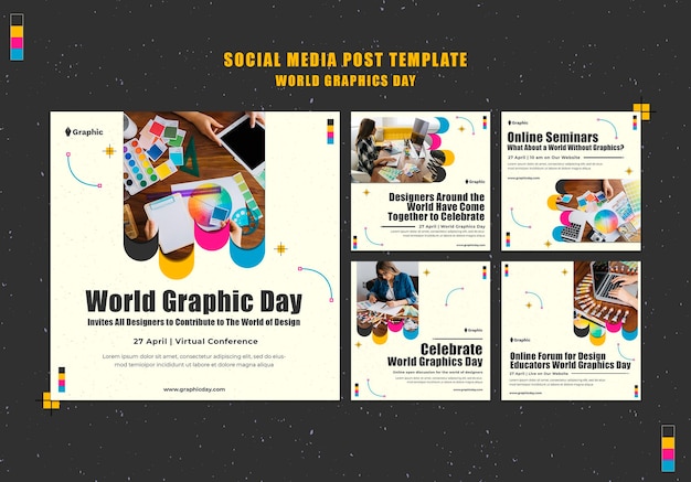 World graphics day social media posts