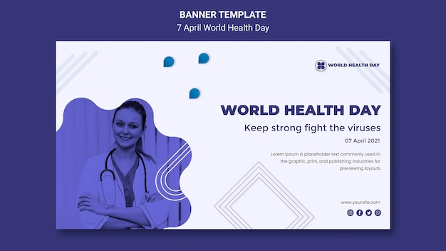 Free PSD world health day banner template