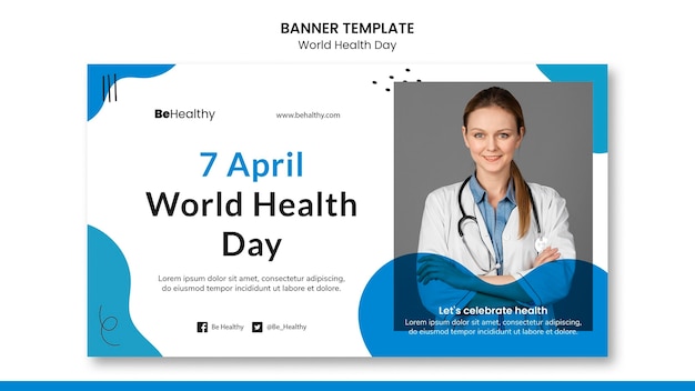 World health day banner template