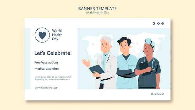 Free PSD world health day banner template