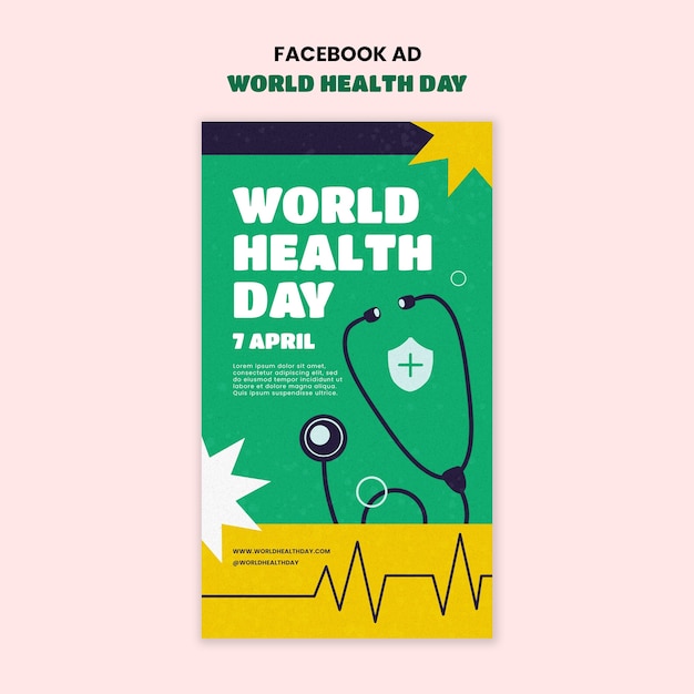 Free PSD world health day celebration facebook template