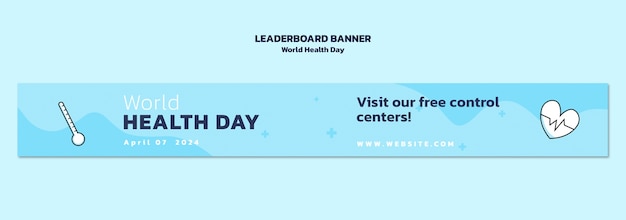 World health day celebration leaderboard banner