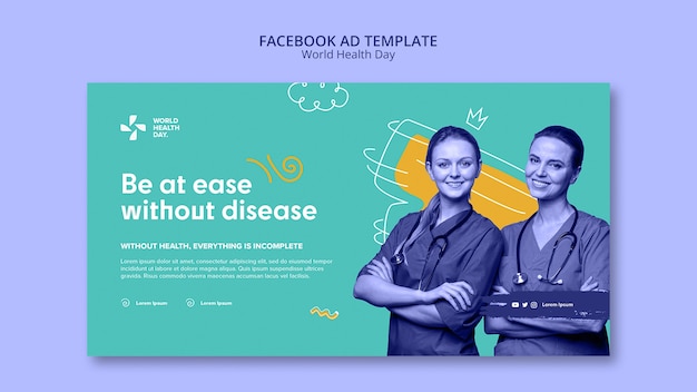 Free PSD world health day facebook template