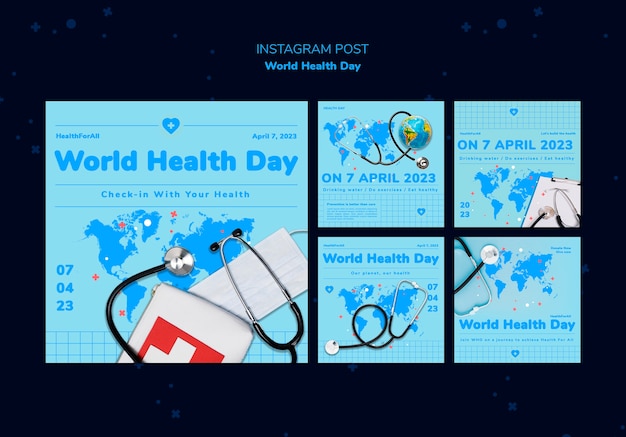 Free PSD world health day instagram posts