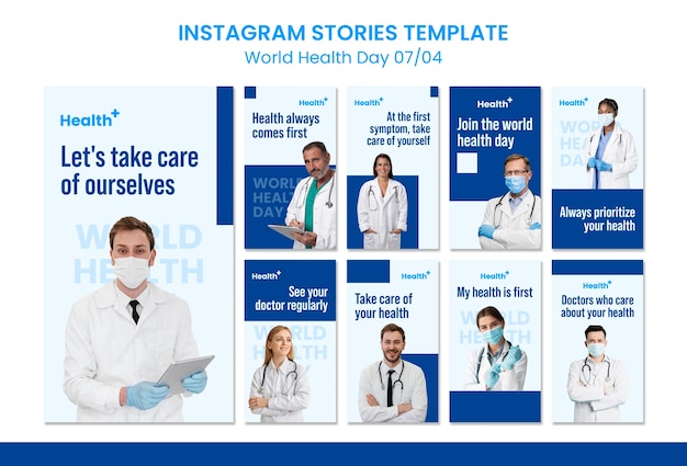 Free PSD world health day instagram stories template