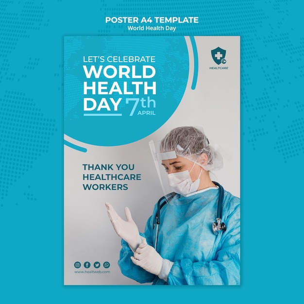 World health day poster template