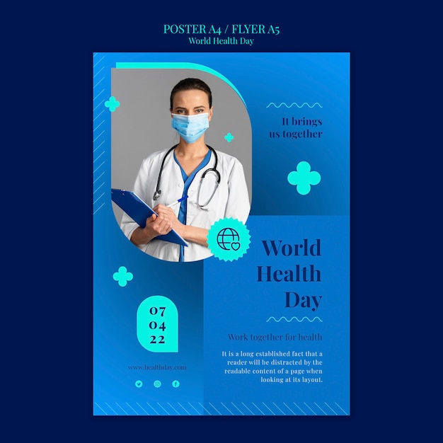 World health day poster template