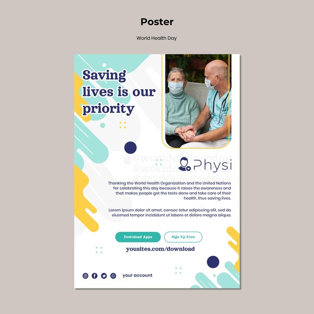 World health day print template