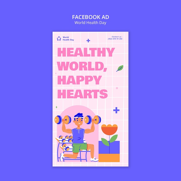 Free PSD world health day template design