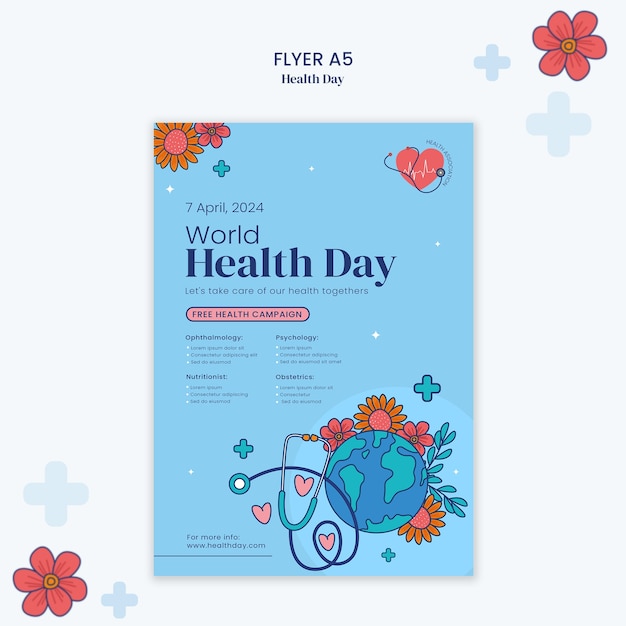 Free PSD world health day template design