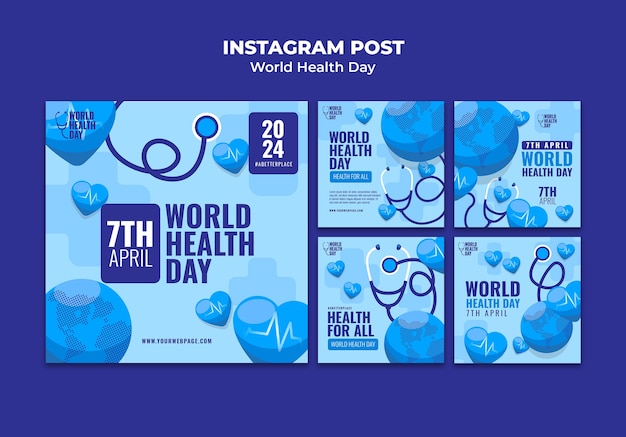 Free PSD world health day template design