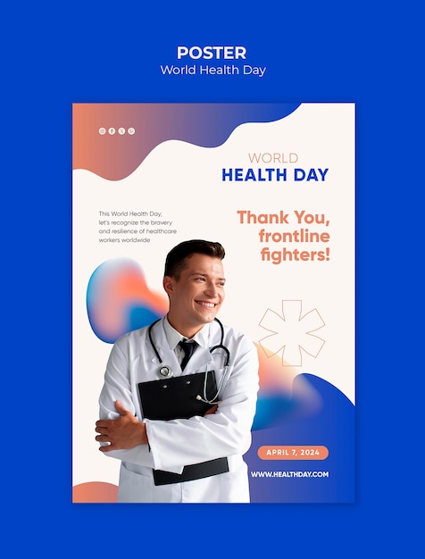 Free PSD world health day template design