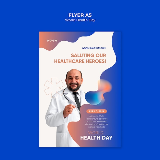 Free PSD world health day template design