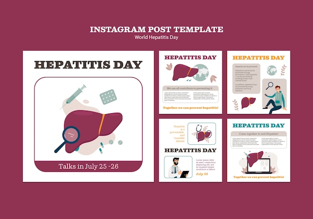 Free PSD world hepatitis day instagram posts