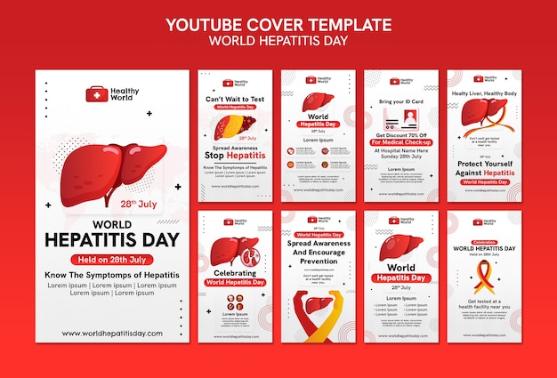 Free PSD world hepatitis day instagram stories