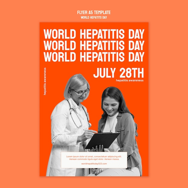 Free PSD world hepatitis day template design