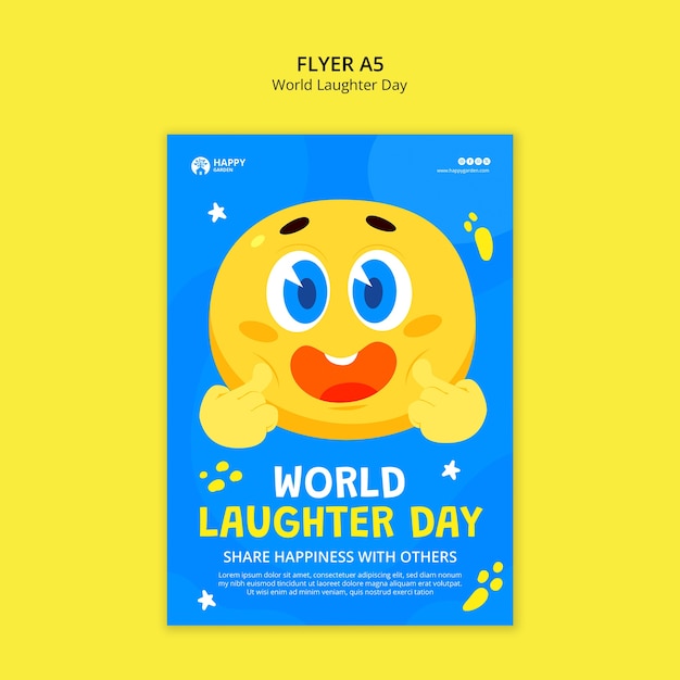 Free PSD world laughter day template