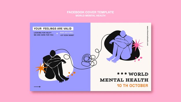 World mental health day facebook cover