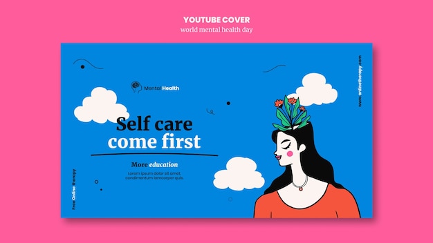 Free PSD world mental health day youtube cover