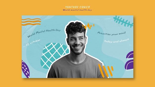 Free PSD world mental health day youtube cover