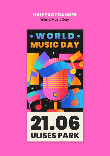 World music day temaplte design