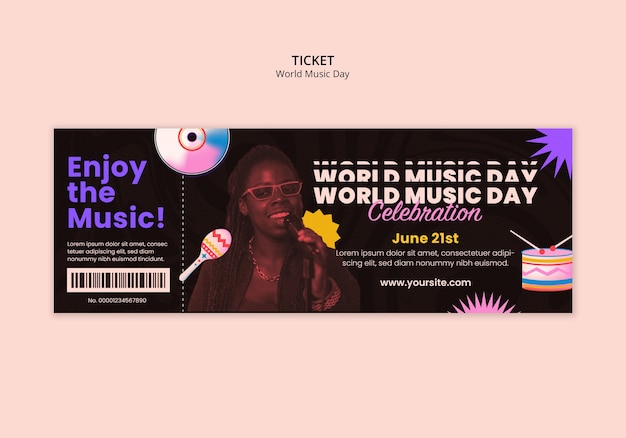 World music day template design