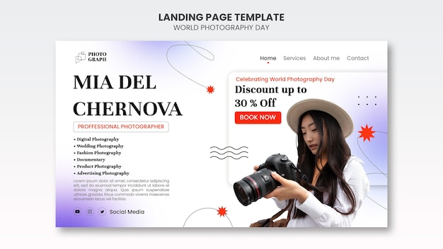 World photography day landing page