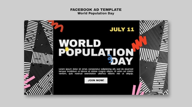 Free PSD world population day facebook template