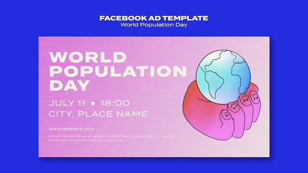 Free PSD world population day facebook template