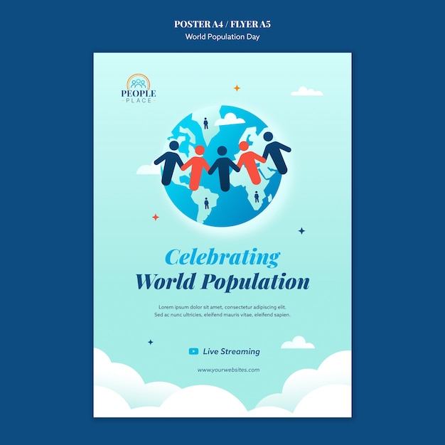 World population day poster template