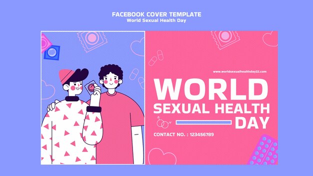 Free PSD world sexual health day social media cover template